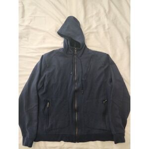 Hawke & Co.‎ Sport Blue Long-Sleeve Full Zip Hoodie. Fleece Lined Black Sz L